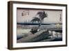 Riverscene-Ando Hiroshige-Framed Giclee Print