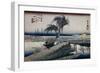 Riverscene-Ando Hiroshige-Framed Giclee Print