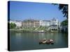 Riverside Architecture and the Thames, Richmond, Surrey, England, United Kingdom, Europe-Nigel Francis-Stretched Canvas