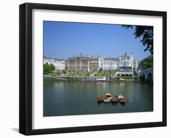 Riverside Architecture and the Thames, Richmond, Surrey, England, United Kingdom, Europe-Nigel Francis-Framed Photographic Print