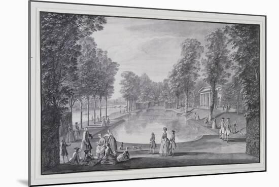 Riverside Basin, Lord Burlington's Chiswick Villa (Pen and Ink with Wash on Paper)-Jacques Rigaud-Mounted Giclee Print