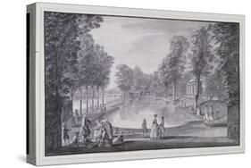 Riverside Basin, Lord Burlington's Chiswick Villa (Pen and Ink with Wash on Paper)-Jacques Rigaud-Stretched Canvas