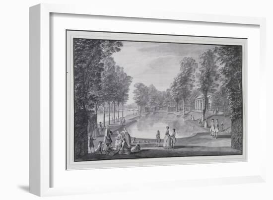 Riverside Basin, Lord Burlington's Chiswick Villa (Pen and Ink with Wash on Paper)-Jacques Rigaud-Framed Giclee Print