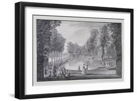 Riverside Basin, Lord Burlington's Chiswick Villa (Pen and Ink with Wash on Paper)-Jacques Rigaud-Framed Premium Giclee Print