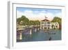 Riverside Boat House, Wichita, Kansas-null-Framed Art Print