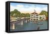 Riverside Boat House, Wichita, Kansas-null-Framed Stretched Canvas