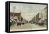 Riverside, CA Main Street View Looking North - Riverside, CA-Lantern Press-Framed Stretched Canvas