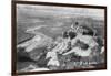 Riverside, CA Mt. Rubidoux Aerial View Photograph - Riverside, CA-Lantern Press-Framed Art Print