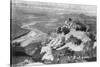 Riverside, CA Mt. Rubidoux Aerial View Photograph - Riverside, CA-Lantern Press-Stretched Canvas
