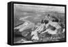 Riverside, CA Mt. Rubidoux Aerial View Photograph - Riverside, CA-Lantern Press-Framed Stretched Canvas