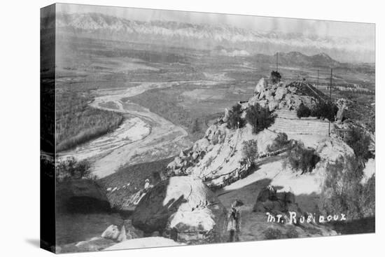 Riverside, CA Mt. Rubidoux Aerial View Photograph - Riverside, CA-Lantern Press-Stretched Canvas