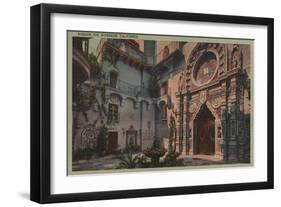 Riverside, CA - View of Mission Inn Courtyard-Lantern Press-Framed Art Print