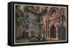 Riverside, CA - View of Mission Inn Courtyard-Lantern Press-Framed Stretched Canvas