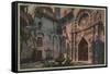 Riverside, CA - View of Mission Inn Courtyard-Lantern Press-Framed Stretched Canvas