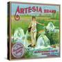 Riverside, California, Artesia Brand Citrus Label-Lantern Press-Stretched Canvas