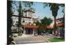 Riverside, California - Exterior View of Glenwood Mission Inn from the Courtyard, c.1915-Lantern Press-Mounted Art Print