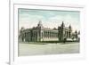 Riverside, California - Exterior View of the Court House-Lantern Press-Framed Premium Giclee Print