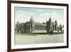 Riverside, California - Exterior View of the Court House-Lantern Press-Framed Premium Giclee Print