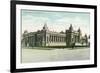 Riverside, California - Exterior View of the Court House-Lantern Press-Framed Premium Giclee Print