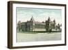 Riverside, California - Exterior View of the Court House-Lantern Press-Framed Art Print