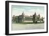 Riverside, California - Exterior View of the Court House-Lantern Press-Framed Art Print