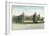 Riverside, California - Exterior View of the Court House-Lantern Press-Framed Art Print