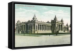 Riverside, California - Exterior View of the Court House-Lantern Press-Framed Stretched Canvas