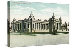 Riverside, California - Exterior View of the Court House-Lantern Press-Stretched Canvas