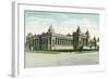 Riverside, California - Exterior View of the Court House-Lantern Press-Framed Art Print