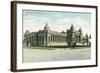 Riverside, California - Exterior View of the Court House-Lantern Press-Framed Art Print