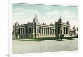 Riverside, California - Exterior View of the Court House-Lantern Press-Framed Art Print