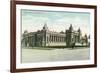 Riverside, California - Exterior View of the Court House-Lantern Press-Framed Art Print