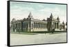 Riverside, California - Exterior View of the Court House-Lantern Press-Framed Stretched Canvas