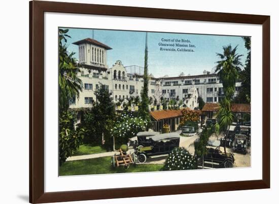 Riverside, California - Glenwood Mission Inn Court of the Birds-Lantern Press-Framed Art Print