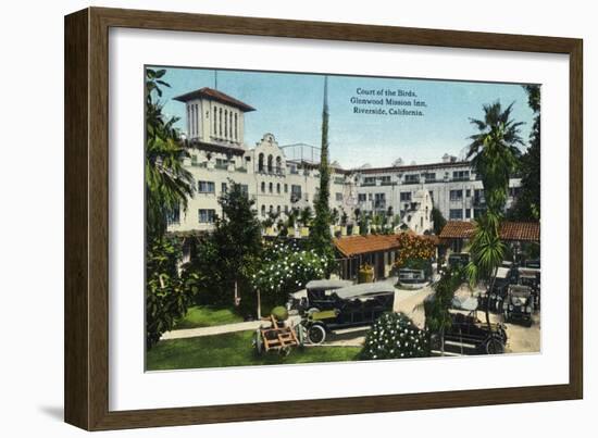 Riverside, California - Glenwood Mission Inn Court of the Birds-Lantern Press-Framed Art Print