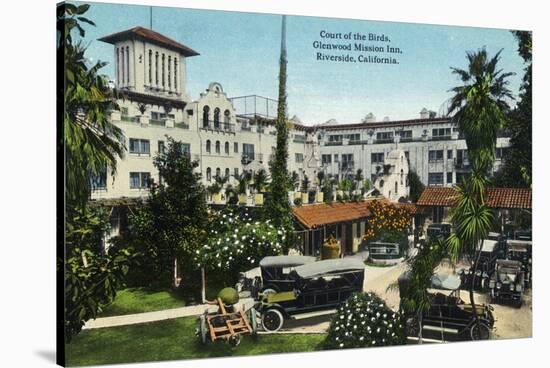 Riverside, California - Glenwood Mission Inn Court of the Birds-Lantern Press-Stretched Canvas