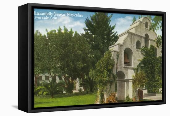 Riverside, California - Glenwood Mission Inn View of Mission Bells-Lantern Press-Framed Stretched Canvas