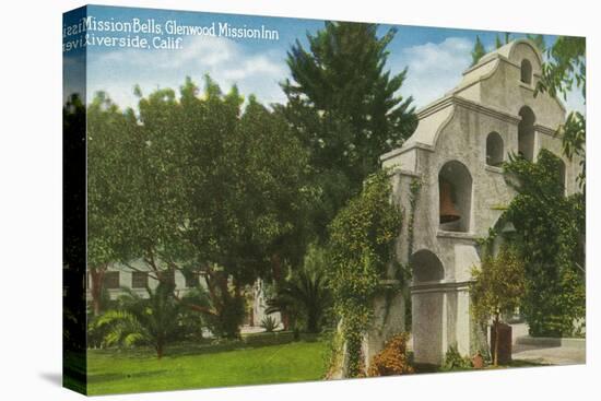 Riverside, California - Glenwood Mission Inn View of Mission Bells-Lantern Press-Stretched Canvas