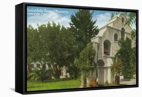 Riverside, California - Glenwood Mission Inn View of Mission Bells-Lantern Press-Framed Stretched Canvas