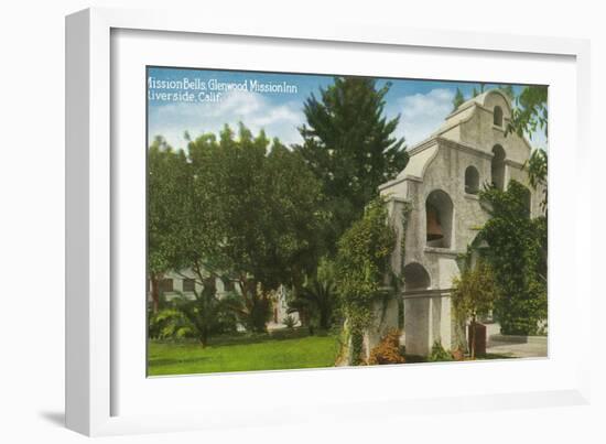 Riverside, California - Glenwood Mission Inn View of Mission Bells-Lantern Press-Framed Art Print