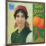 Riverside, California, Gypsy Queen Brand Citrus Label-Lantern Press-Mounted Art Print