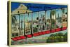 Riverside, California - Large Letter Scenes-Lantern Press-Stretched Canvas