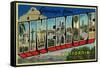 Riverside, California - Large Letter Scenes-Lantern Press-Framed Stretched Canvas