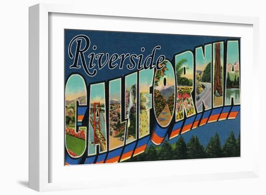 Riverside, California - Large Letter Scenes-Lantern Press-Framed Art Print