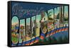 Riverside, California - Large Letter Scenes-Lantern Press-Framed Stretched Canvas