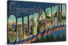 Riverside, California - Large Letter Scenes-Lantern Press-Stretched Canvas