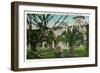 Riverside, California - Mission Inn, View of an Old Ox Carita in the Courtyard, c.1921-Lantern Press-Framed Art Print