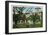 Riverside, California - Mission Inn, View of an Old Ox Carita in the Courtyard, c.1921-Lantern Press-Framed Art Print