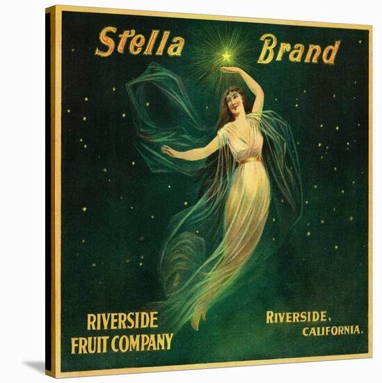 Riverside, California, Stella Brand Citrus Label-Lantern Press-Stretched Canvas