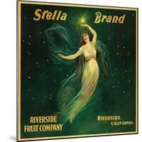 Riverside, California, Stella Brand Citrus Label-Lantern Press-Mounted Art Print